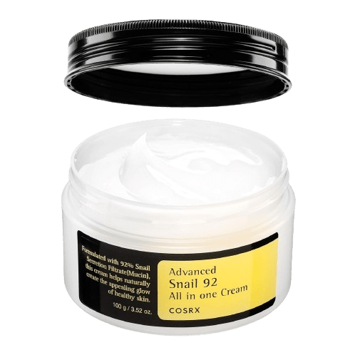 Snail Mucin 92% Repair Cream, Daily Face Gel Moisturizer for Dry Skin, Acne-prone, Sensitive Skin, Not Tested on Animals, No Parabens, Korean Skincare (3.52 Fl Oz (Pack of 1))