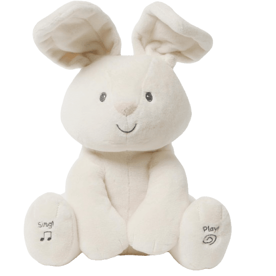 Baby Flora The Bunny Animated Plush, Singing Stuffed Animal Toy for Ages 0 and Up Cream 12